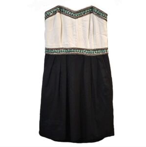 Gianni Bini Y2K Mini Prom Dress Strapless Semi-sweetheart Beaded Neckline Size L